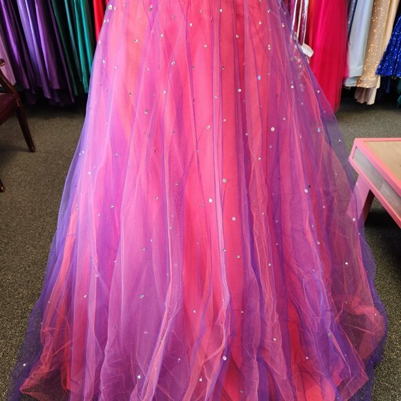 Mori Lee 91002 Size 14 Wild Berry Ballgown Prom Dress/Formal Gown - Picture 3 of 9